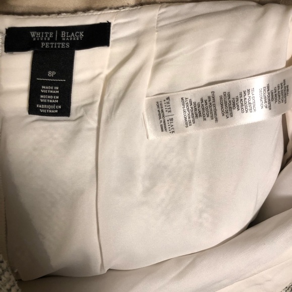 White House Black Market Grey & White Pencil Skirt - Size 8P - Picture 8 of 10